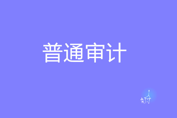 普通(tōng)審計(jì)